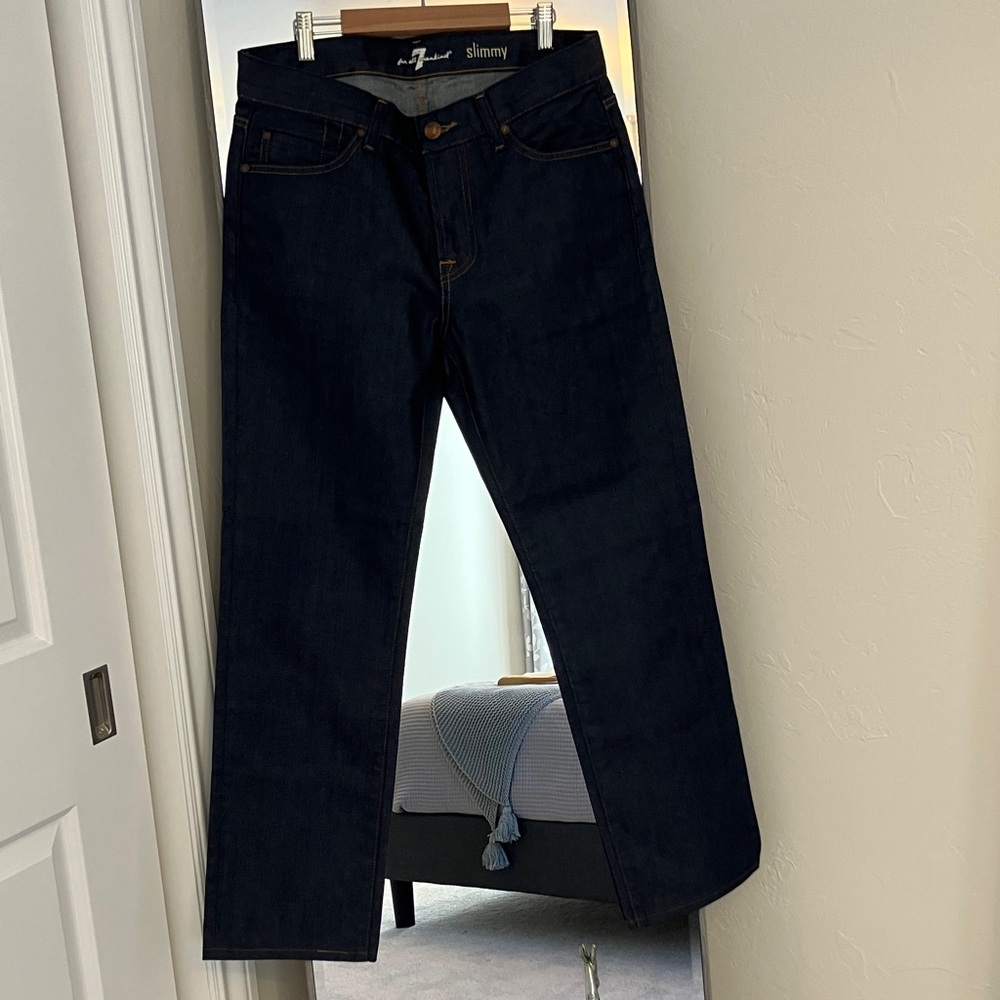 7 For All Mankind Navy Slimmy Jeans